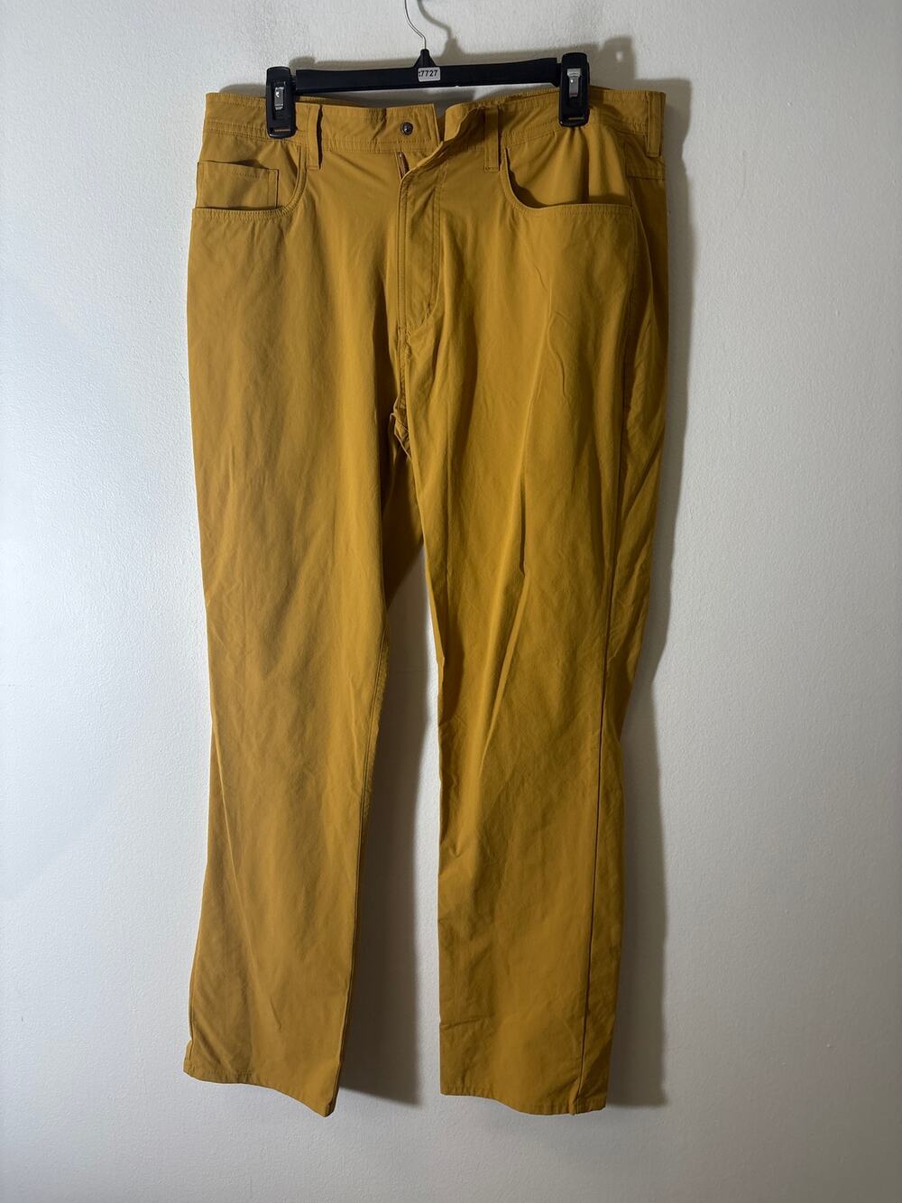 Mens Onward Reserve Yellow Nylon Slacks Sz 35/30